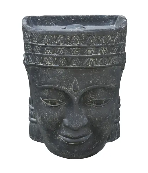Product image 1 of the product “Classic Khmer head as a water feature, antique finish, in heights of 70cm and 85cm. ”